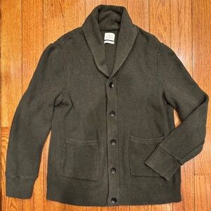 RAG & BONE - MEN'S OLIVE GREEN CARDIGAN - SIZE L